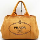 PRADA プラダ BN1877 ハンドバッグ トートバッグ カナパ ロゴ 三角プレート オレンジ キャンバス レディース ウィメンズ ファッション 