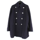 良品『USED』 HERMES エルメス ピーコート カシミヤ ネイビー レディース【中古】