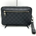 LOUIS VUITTON ルイ・ヴィトン N41664 ポシェット・カサイ クラッチバッグ ブラック 黒 ダミエグラフィットキャンバス PVC レディース 【中古】