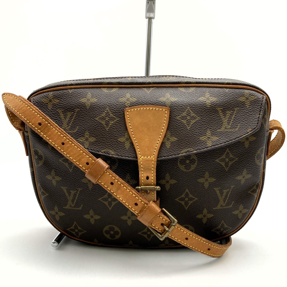 ベタ無し／LOUIS VUITTON ルイ・ヴィトン ジュヌフィーユ ショルダーバッグ 斜め掛け ブラウン モノグラムキャンバス PVC レディース LV L/V M51227 ビトン ブランド品 ハイブランド コレクション 中古