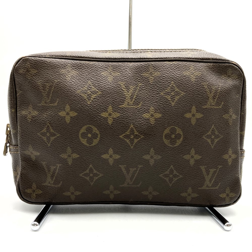 【ベタ無し】ルイ・ヴィトン M47524 トゥルーストワレット23 ポーチ バニティ ブラウン モノグラム LOUIS VUITTON【中古】