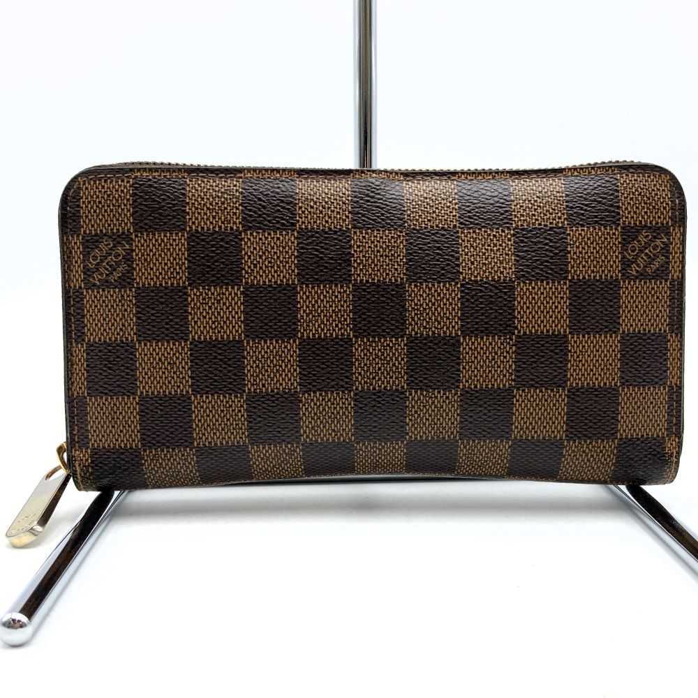 ルイ・ヴィトン N60015 ジッピーウォレット 長財布 ロングウォレット ブラウン ダミエ エベヌ LOUIS VUITTON