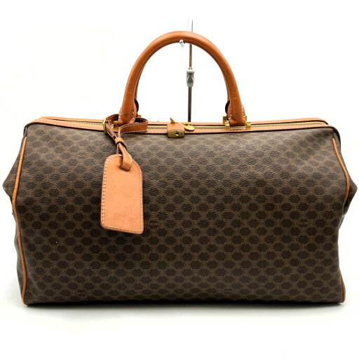 CELINE セリーヌ ボストンバッグ 旅行カバン 大容量 マカダム PVC ブラウン レディース ファッション【中古】 CELINE セリーヌ ボストンバッグ 旅行カバン 大容量 マカダム PVC ブラウン レディース ファッション【中古】