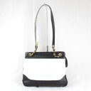 『USED』 CHANEL シャネル バイカラー チェーン ショルダーバッグ レザー ホワイト レディース【中古】