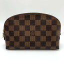 【5/6までセール】LOUIS VUITTON ルイ・ヴィトン N47516 ダミエ ポシェット コスメティック ポーチ メイク 化粧 ダミエキャンバス ブラウ...