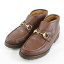 『USED』 GUCCI グッチ ホースビット ハイカットローファー 104 0088 ローファー レザー ブラウン レディース【中古】(4)
