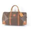 『USED』 CELINE セリーヌ マカダム ボストンバッグ PVC/レザー ブラウン レディース【中古】