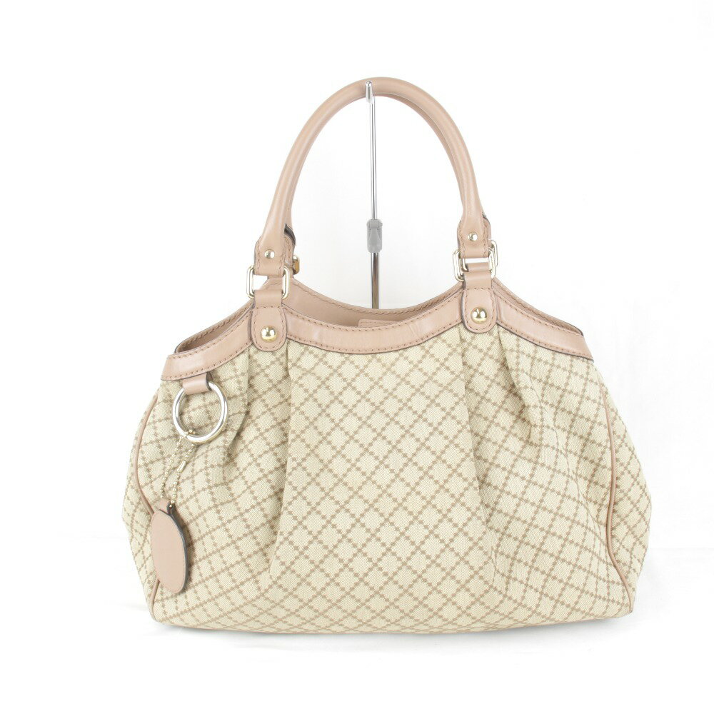 『USED』 GUCCI グッチ 211944 486628 ハンドバッグ キャンバス ベージュ レディース【中古】