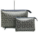 CELINE(セリーヌ)DIFFUSION ポーチ付きクラッチバッグ セカンドバッグ Cサルキー ネイビー PVC レザー レディース ファッション USED【...