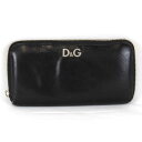 『USED』 D&G ディーアンドジー 長財布 レザー ブラック レディース【中古】