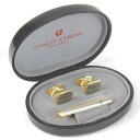 美品『USED』 CHARLES JOURDAN シャルル・ジョルダン タイピン カフス セット タイピン メタル シルバー×ゴールド メンズ【中古】