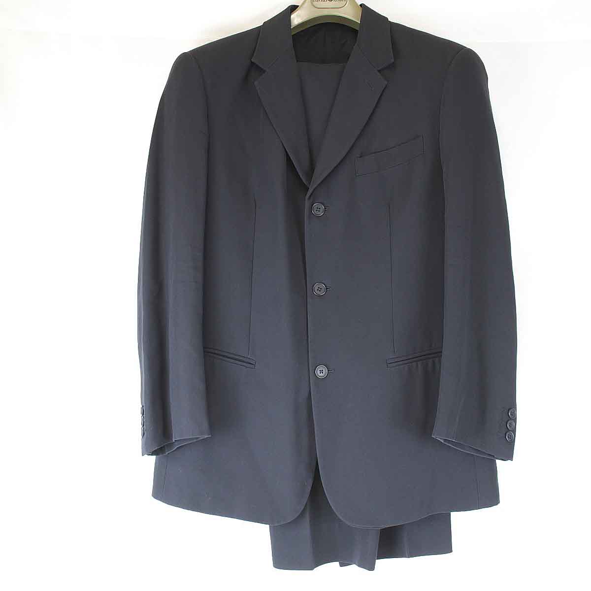 『USED』 Emporio Armani エンポリオ・アルマーニ セットアップ スーツ フリース/レーヨン ブラック メンズ【中古】
