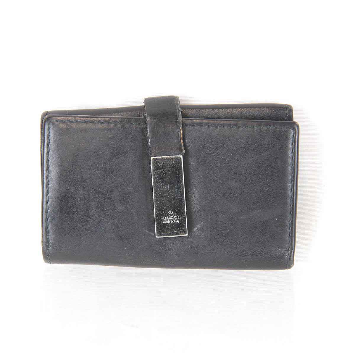 『USED』 GUCCI グッチ 033・0416・0849 キーケース レザー ブラック レディース【中古】