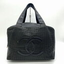 【5/6までセール】CHANEL シャネル メッシュ パンチング ココマーク ミニボストンバッグ ハンドバッグ マットキャビアスキン ブラック 黒 レディース【...