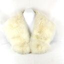 良品『USED』 Josephine ジョセフィーヌ ショール フォックス ホワイト レディース【中古】