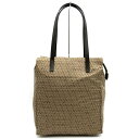 FENDI フェンディ 8BH217 マイクロズッキーノ トートバッグ ナイロン/レザー ゴールド金具 ベージュ 茶 レディース 女性【中古】(4)