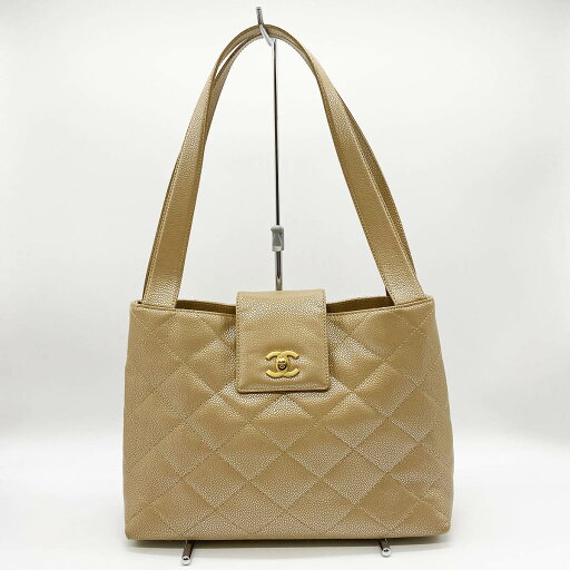 【6/30まで!決算前セール】CHANEL シャネル ハンドバッグ キャビアスキン ココマーク レザー ベージュ ゴールド レディースファッション【中古】 【6/30まで!決算前セール】CHANEL シャネル ハンドバッグ キャビアスキン ココマーク レザー ベージュ ゴールド レディースファッション【中古】