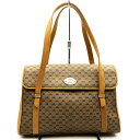 GUCCI オールドグッチ 000 46 4857 ショルダーバッグ ハンドバッグ ヴィンテージ マイクロGG PVC ベージュ ブラウン 茶 レディース フォ...