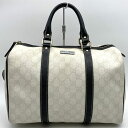 GUCCI グッチ 193603 ボストンバッグ JAPAN EXCLUSIVE 日本限定 GGスプリームキャンバス ホワイト 白 ブラック 黒 レディース か...