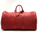 【ベタ無し】LOUIS VUITTON ルイ・ヴィトン M42957 キーポル55 ボストンバッグ レッド エピレザー トラベルバッグ メンズ レディース USED【中古】(4)