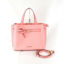 美品『USED』Michael Kors【マイケルコース】 MKシグネチャー サッチェル ラージ ハンドバッグ PVCコーティングキャンバス レディース(4)