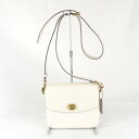 美品『USED』COACH コーチ L1957-88346 ショルダーバッグ アイボリー レザー(4)