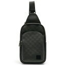 LOUIS VUITTON ルイ・ヴィトン ダミエ アンフィニ アヴェニュー N45303 ボディバッグ ダミエアンフィニ ブラック黒 メンズ【中古】