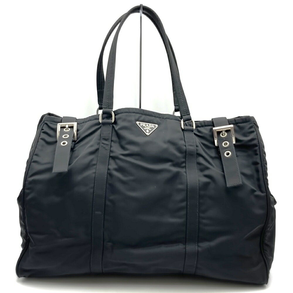 PRADA プラダ トートバッグ ハンドバッグ ブラック ナイロン テスート レディース メンズ ファッション ヴィンテージ USED 【中古】【ELGZN】