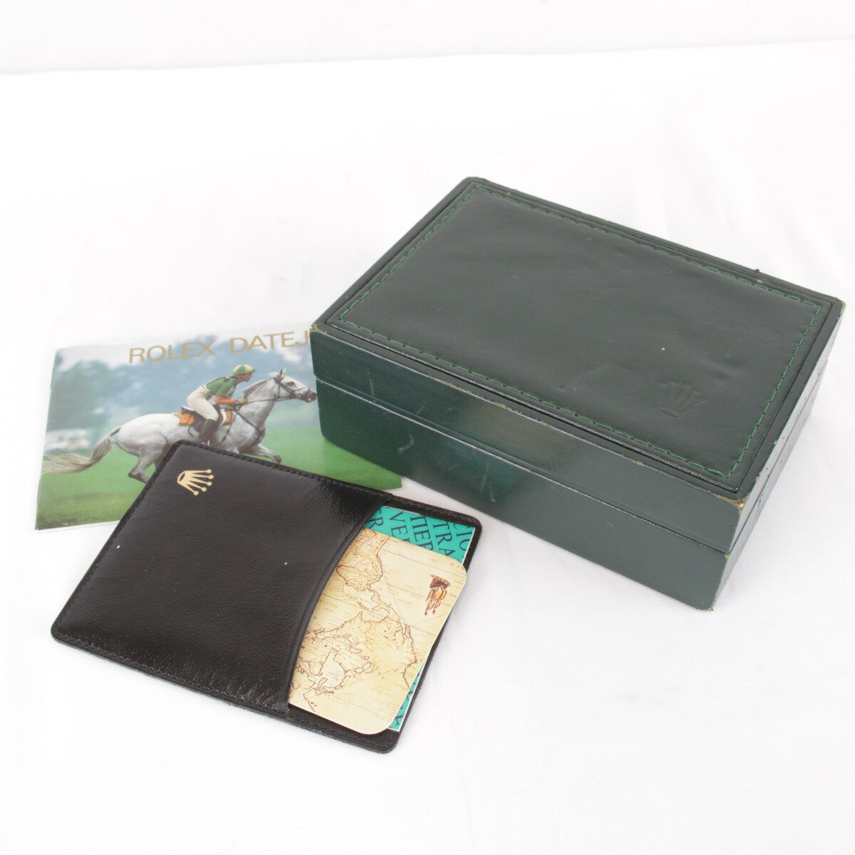 『USED』ROLEX【ロレックス】ケースのみ その他雑貨 レザー/ウッド グリーン 緑 インテリア小物 アクセ..