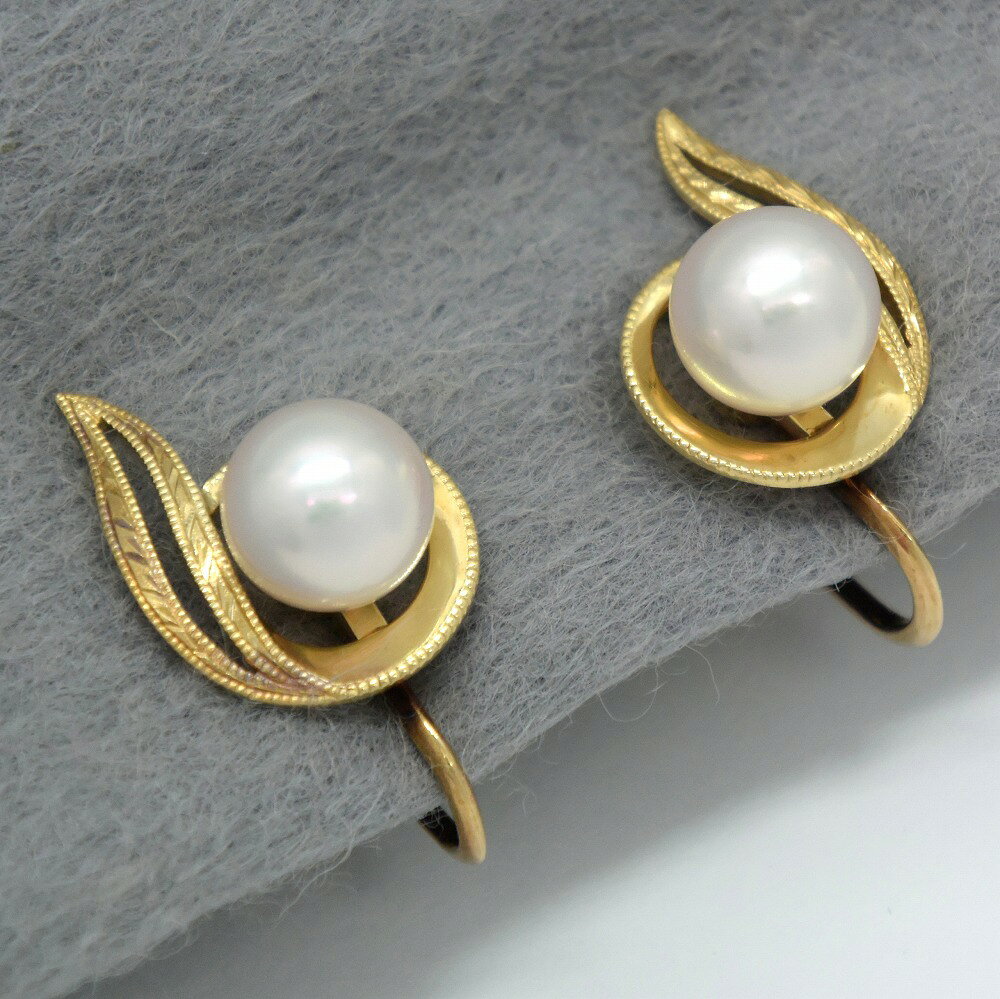 Rakuten - K14YG パールイヤリング MIKIMOTO ミキモト パール7mm 真珠 イエローゴールド ジュエリー アクセサリー【中古】