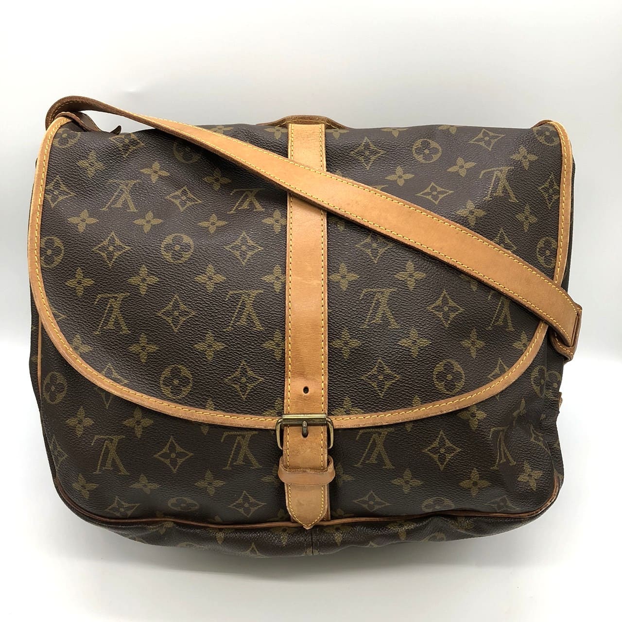 LOUIS VUITTON ルイ・ヴィトン M42254 ソミュール35 マルティエ刻印 ショルダーバッグ モノグラム レディース メンズ ヴィンテージ USED ファッション【中古】(4)