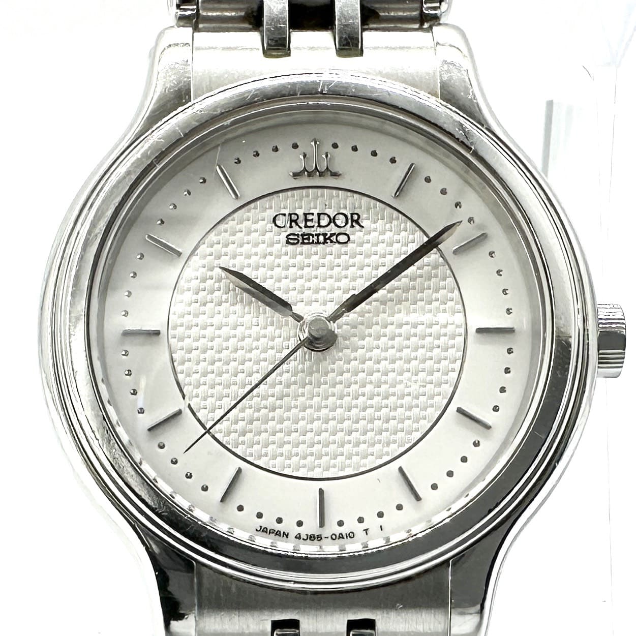 SEIKO セイコー クレドール 4J85-0A10/GSBA005 腕時計 クォーツ SS ホワイト シルバー 白文字盤 レディース USED 余りコマあり【中古】
