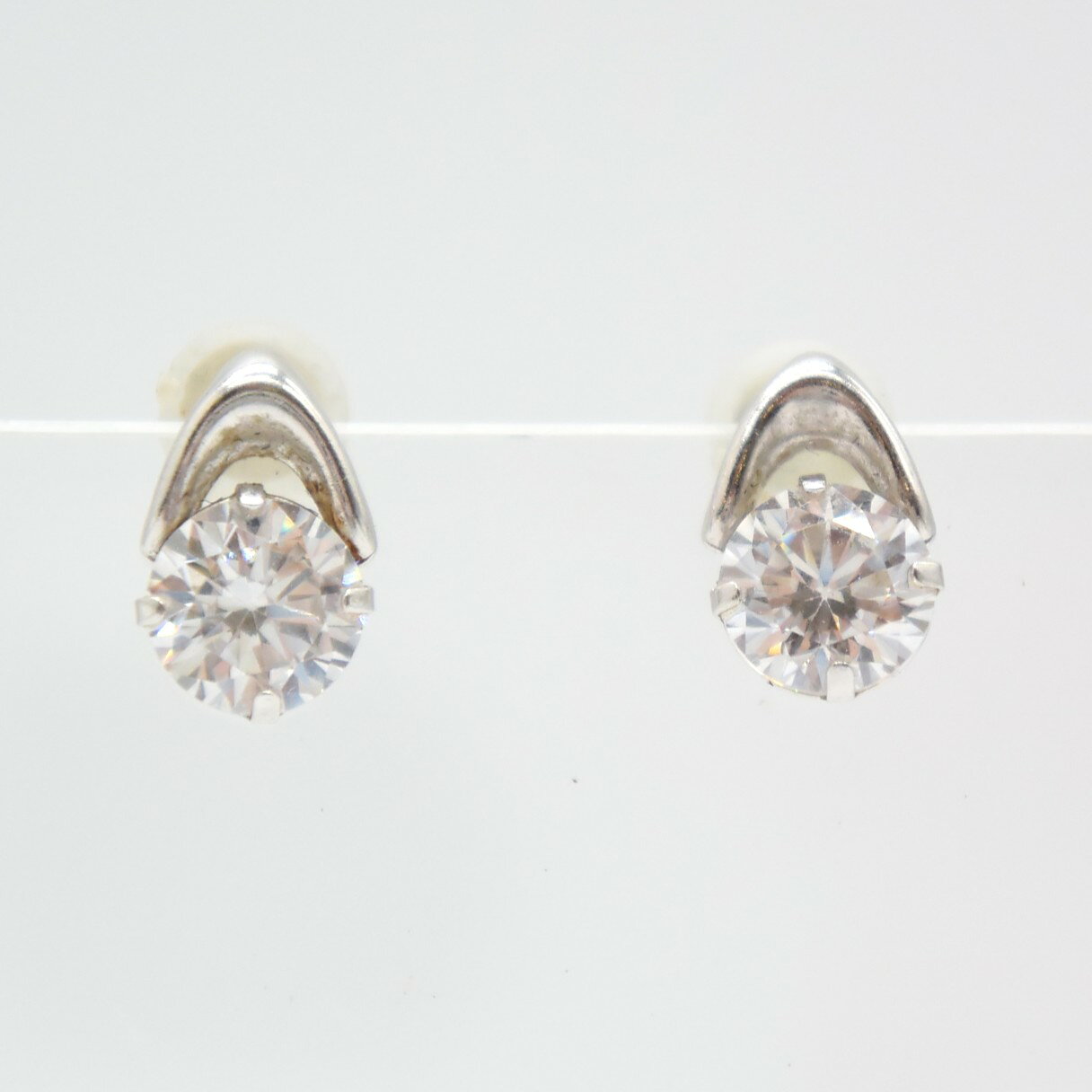 樂天商城 - K10WG ピアス 石付き 0.5g アクセサリー レディース ファッション【中古】