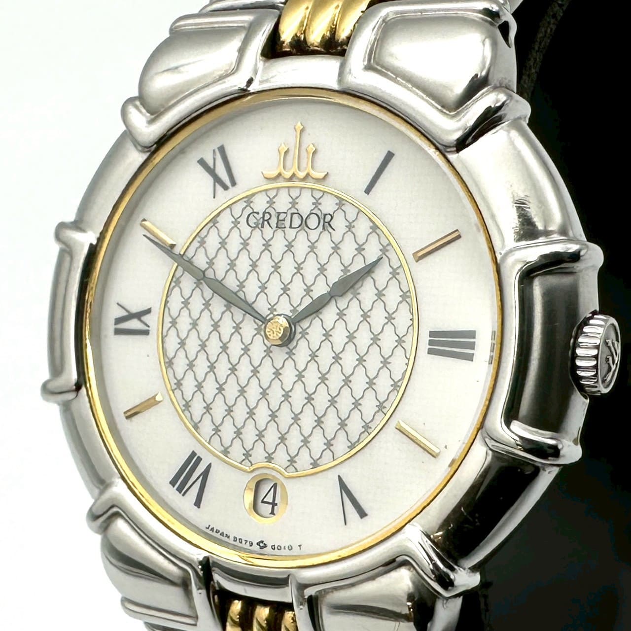 SEIKO セイコー 腕時計 クレドール エントラータ 9579-6000 クォーツ SS ホワイト ゴールド メンズ USED ブランド【中古】