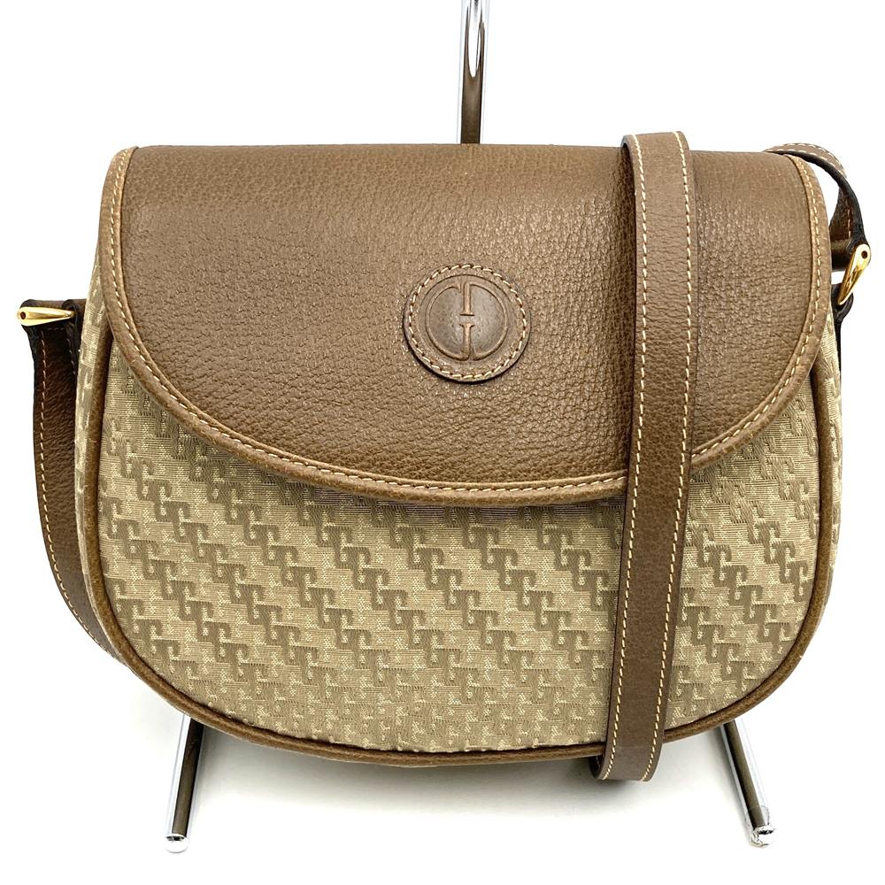 Rakuten - GUCCI グッチ 007 14 ショルダーバッグ キャンバス レザー ブラウン レディース ヴィンテージ【中古】