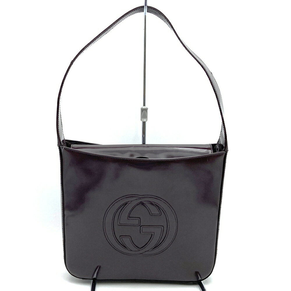 Rakuten - GUCCI オールドグッチ 000 1186 ショルダーバッグ パテントレザー インターロッキングG ブラウン レディース【中古】