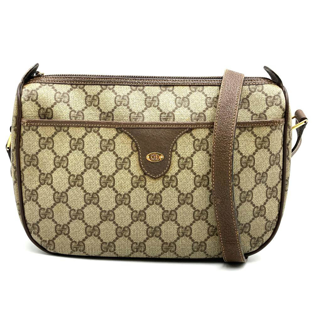 gucci///////////////\\\' - GUCCI グッチ 001 115 6106 ショルダーバッグ 斜め掛け GGスプリームキャンバス オールドグッチ ブラウン レディース【中古】