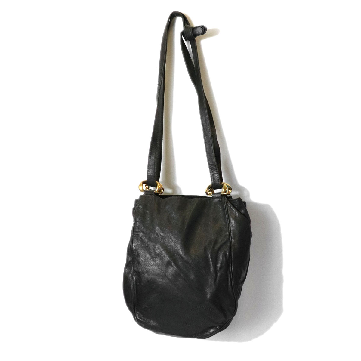 樂天商城 - LOEWE ロエベ アナグラム ショルダーバッグ レザー ブラック レディース【中古】