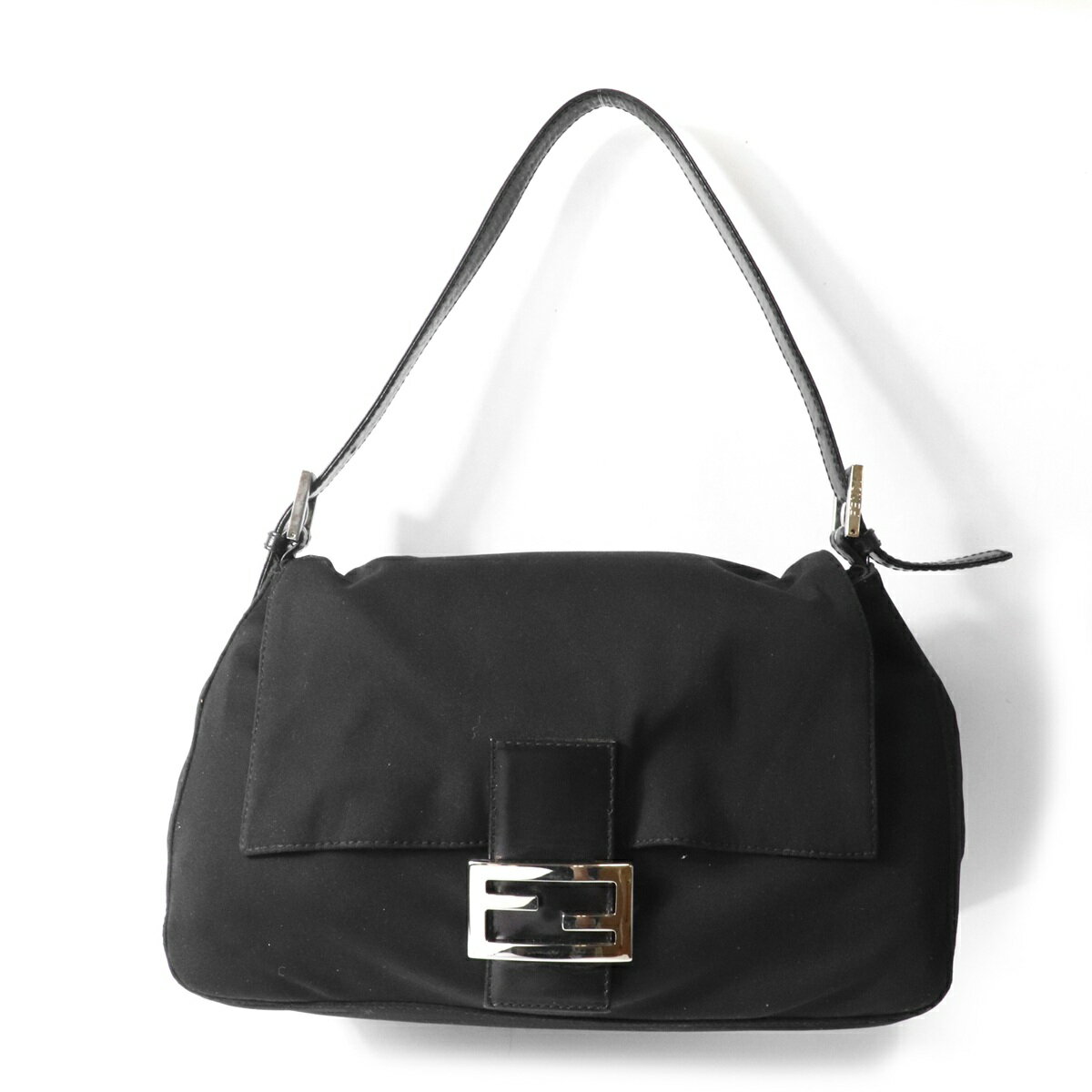 樂天商城 - FENDI フェンディ マンマバケット 2321 26325 093 ショルダーバッグ コットンジャージー ブラック レディース【中古】