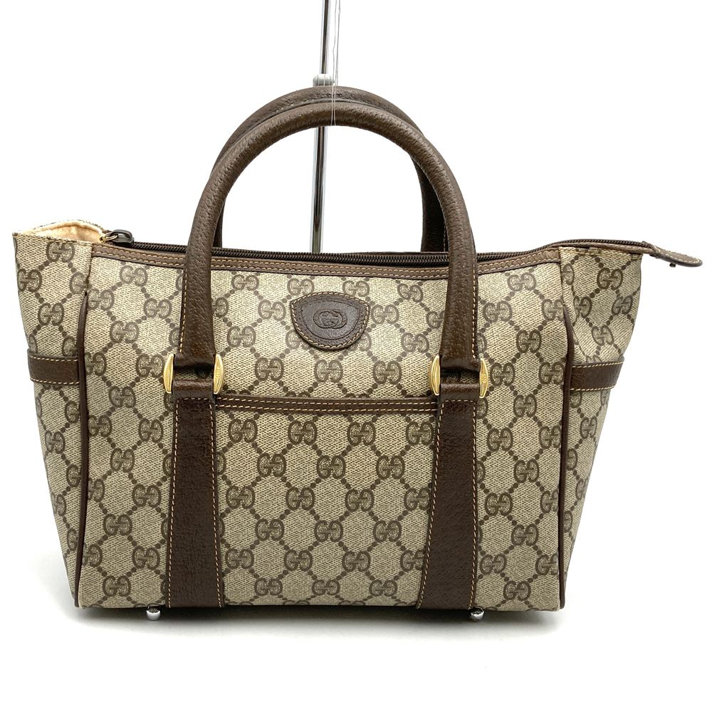 gucci///////////////\' - GUCCI グッチ ハンドバッグ GGスプリーム レザー ブラウン レディース オールド ヴィンテージ【中古】