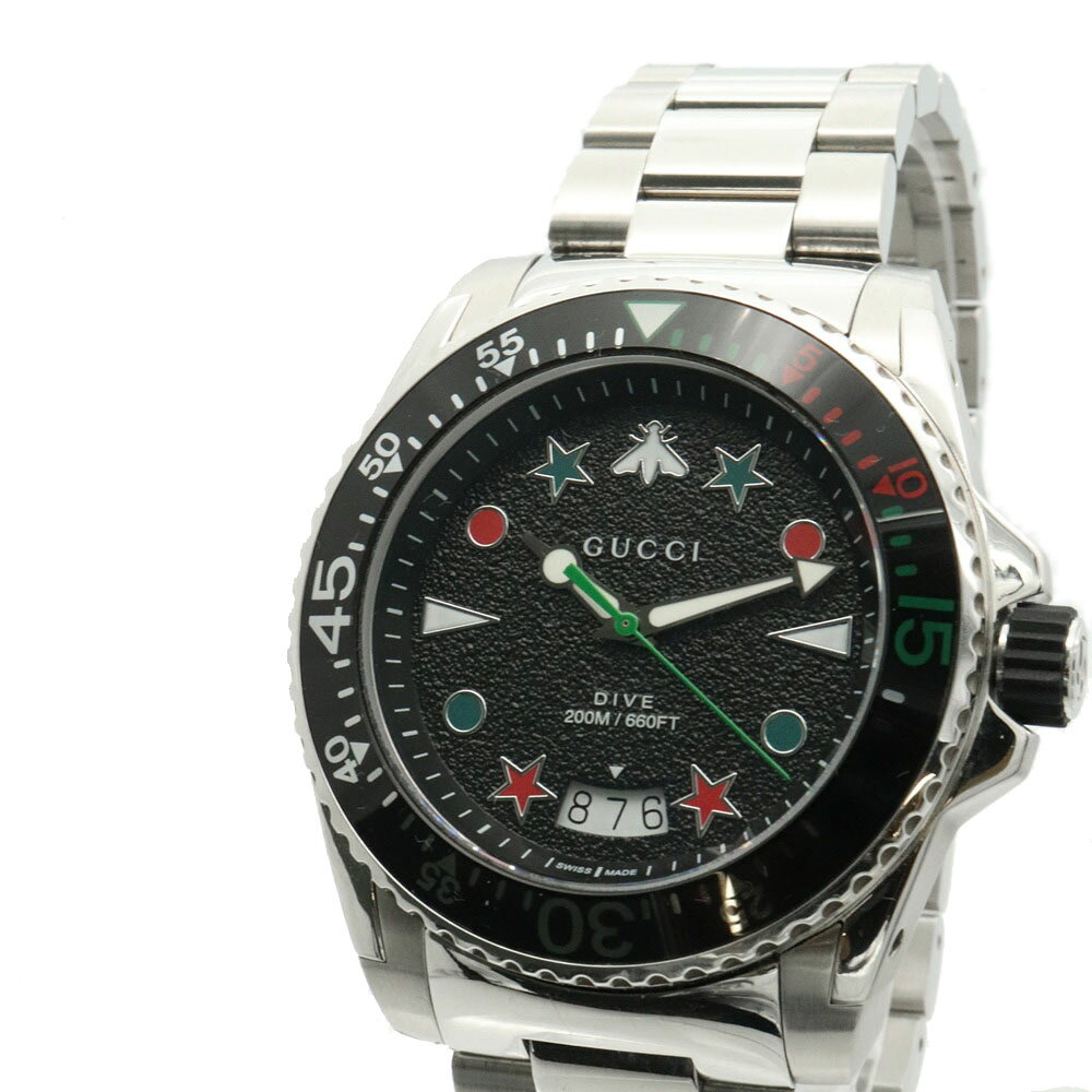 GUCCI グッチ 腕時計 YA136221 ダイヴ ダイブ クォーツ SS ブラック メンズ 