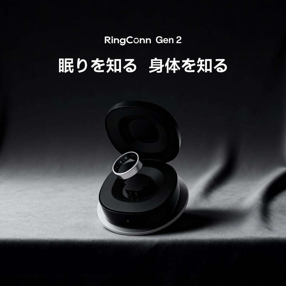 RingConn スマートリング Gen2 月額無料 睡眠無呼吸回数追跡 生理周期追跡 健康管理 睡眠分析 ストレス管理 活動消費カロリー記録 心拍数・血中酸素・体温測量 防水防塵 専用アプリ ヘルスケア