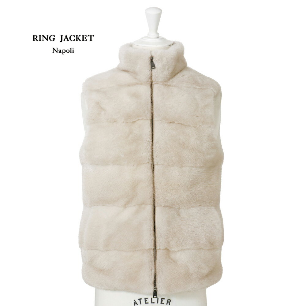 ミンクファー ホワイトダウンベスト