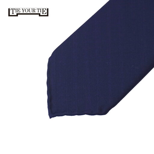 TIE YOUR TIE タイユアタイ へリンボンタイ FRANK SFODERATO【ネイビー】 TIE YOUR TIE タイユアタイ へリンボンタイ FRANK SFODERATO【ネイビー】