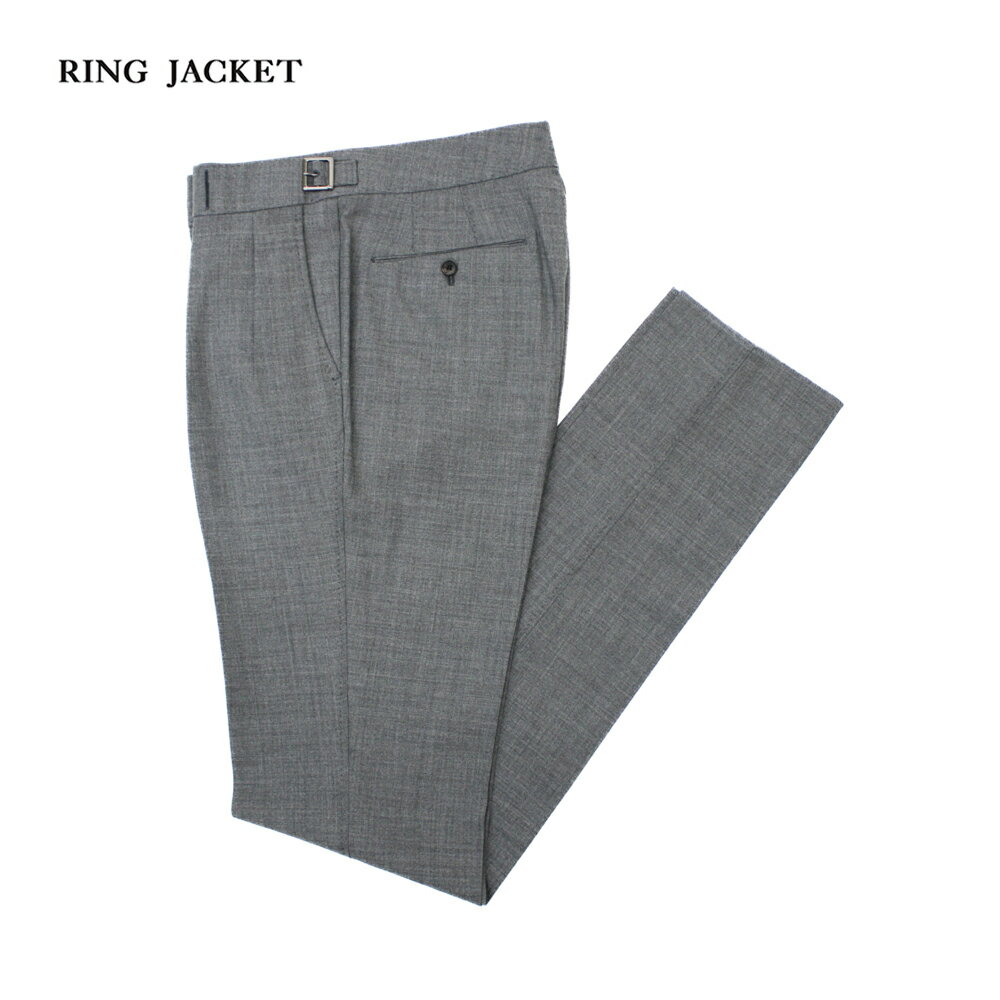 楽天RINGJACKET 楽天市場店【公式】RING JACKET Model S-188 ライトフレスコ 2プリーツ グルカスラックス ミディアムグレー