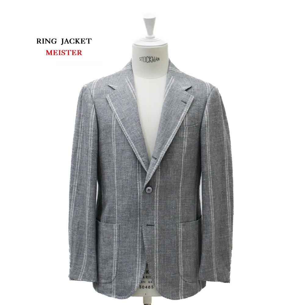 RING JACKET MEISTER Model NO-286 4者混 ライトグレーストライプ ジャケット