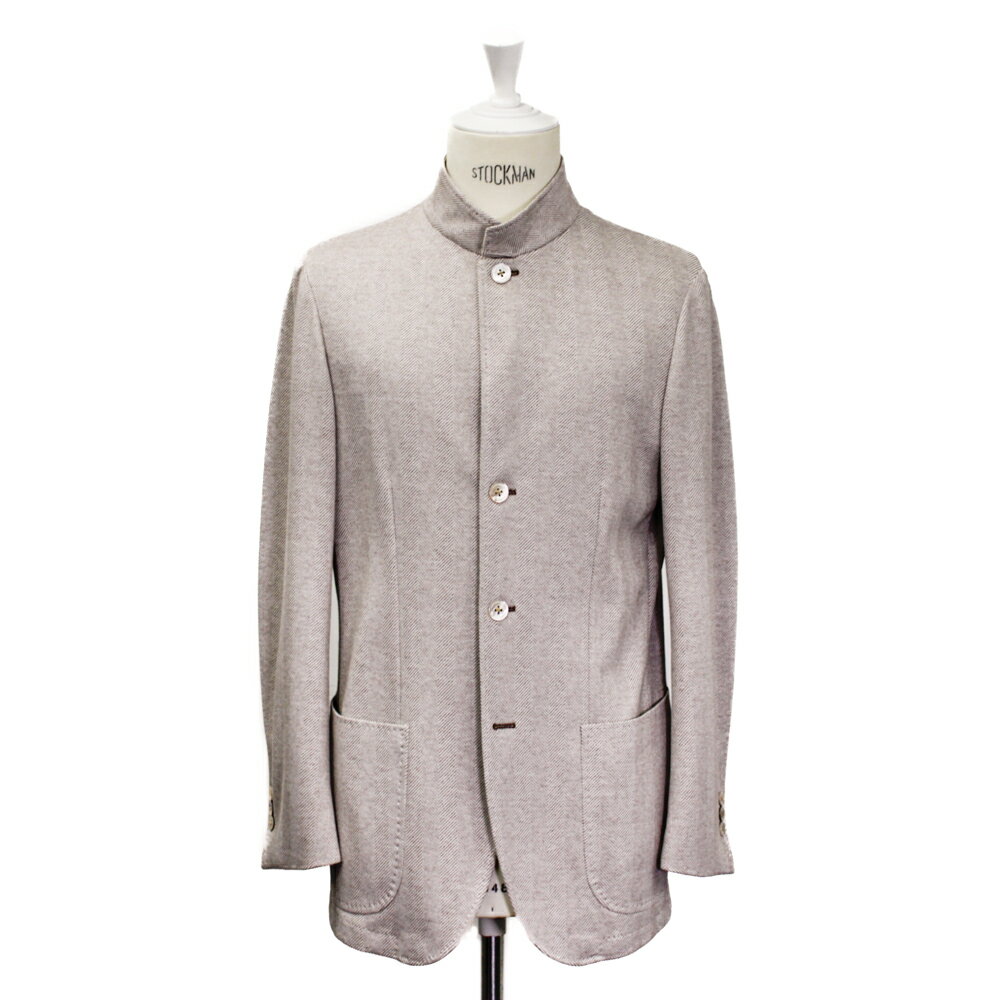 スタンドカラー ジャージー ベージュジャケットNo-314