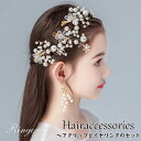 ヘアアクセサリー ピアノ発表会 ヘッドドレス 女の子 子供 髪飾り イヤリング セット 花 パール ヘアークリップ フォーマル 発表会 ドレス ヘアクリップ 髪...