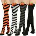 【ハロウィンコスプレ】ハロウィン かぼちゃ ハイソックス ハロウィン ストッキング ニーハイソックス 膝上丈 レディース ハロウィン仮装衣装 小物 コスプレ レ...