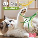【2点セット】猫じゃらし 猫おもちゃ 猫のお遊びススキ草(エノコログサ)運動不足解消ストレス解消頑丈 ねこじゃらし 一人遊び グリーン イエロー 猫の杖のおもち...